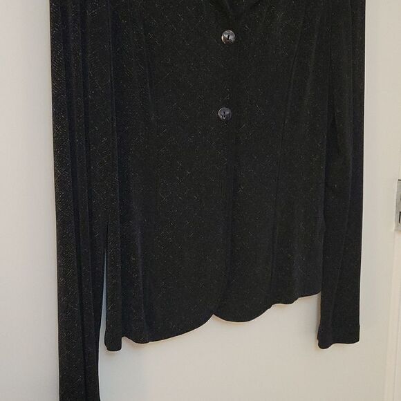 softwear BY MARK SINGER Chalk Stripe Button Down Academia Shacket - Picture 4 of 10